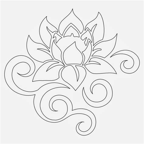Lotus Flower Stencil Printable Free